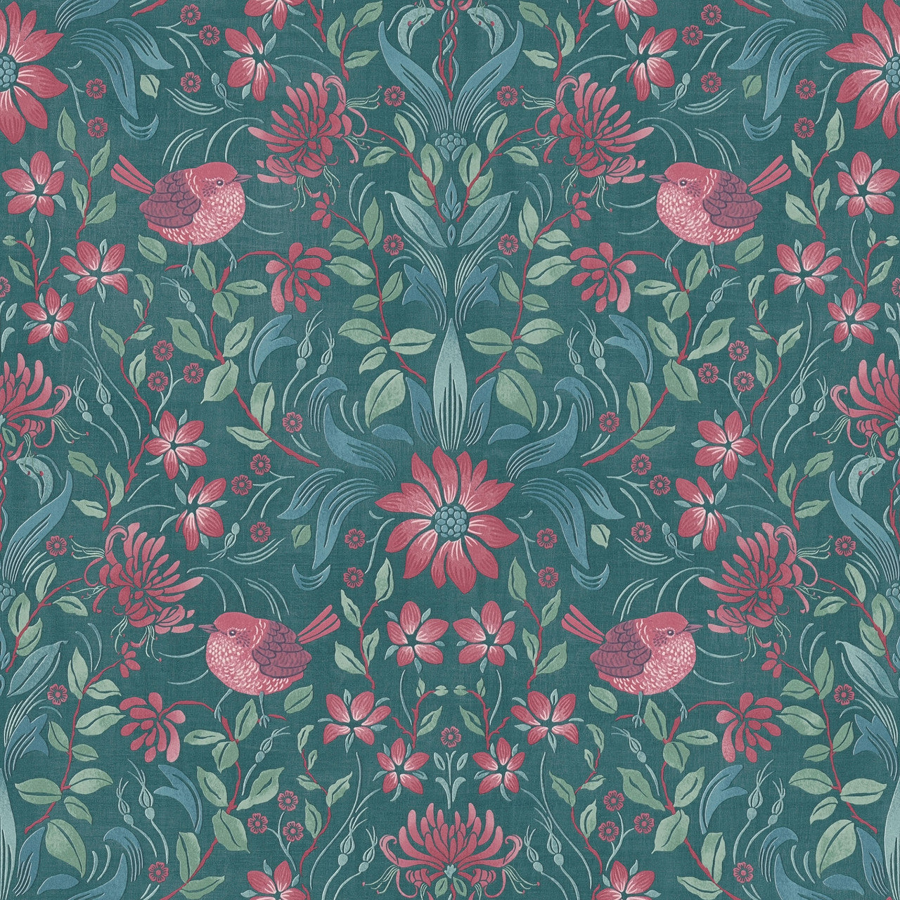 MC61011 Floral Bird Motif Maison Charme Wallpaper By Galerie