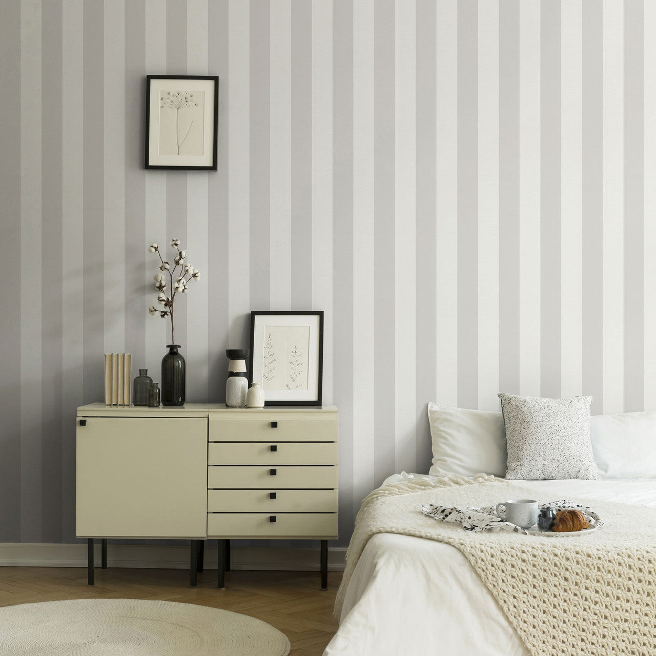 MC61015 Stripe Motif Maison Charme Wallpaper By Galerie