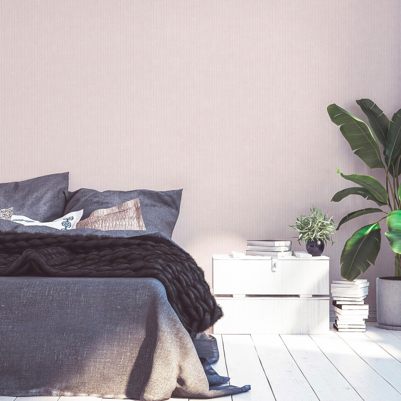 MC61030 Pinstripe Motif Maison Charme Wallpaper By Galerie