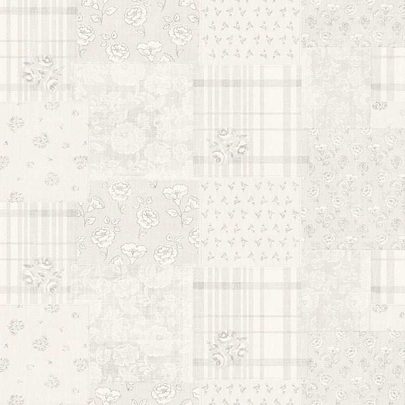 MC61041 Patchwork Vintage Floral Motif Maison Charme Wallpaper By Galerie