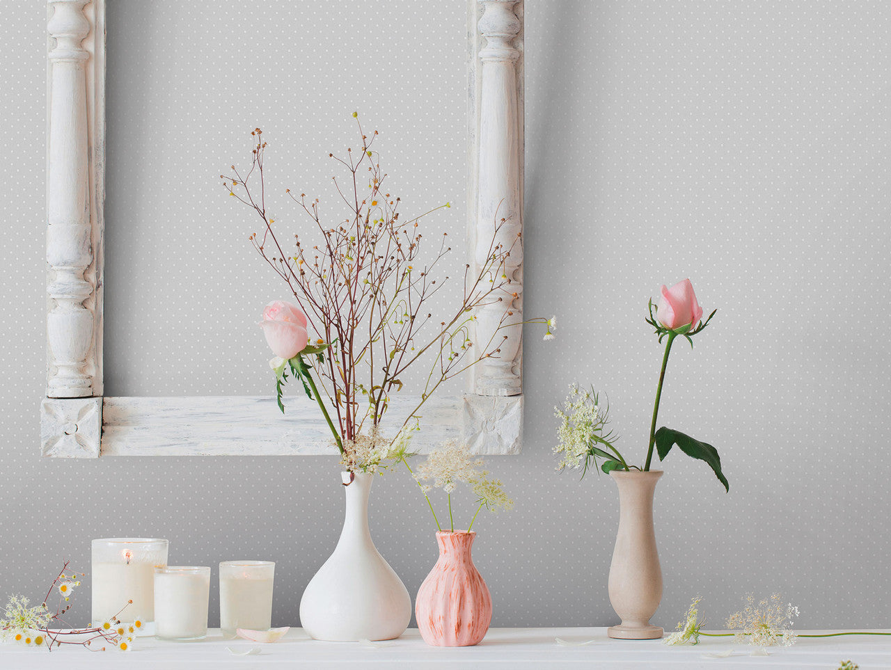 MC61048 Polka Dot Motif Maison Charme Wallpaper By Galerie