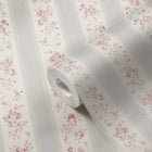 MC61049 Vintage Rose Stripe Motif Maison Charme Wallpaper By Galerie