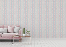 MC61051 Vintage Rose Stripe Motif Maison Charme Wallpaper By Galerie