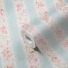 MC61051 Vintage Rose Stripe Motif Maison Charme Wallpaper By Galerie