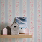 MC61051 Vintage Rose Stripe Motif Maison Charme Wallpaper By Galerie