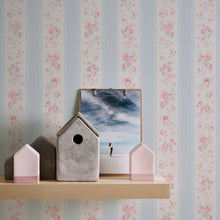 MC61051 Vintage Rose Stripe Motif Maison Charme Wallpaper By Galerie