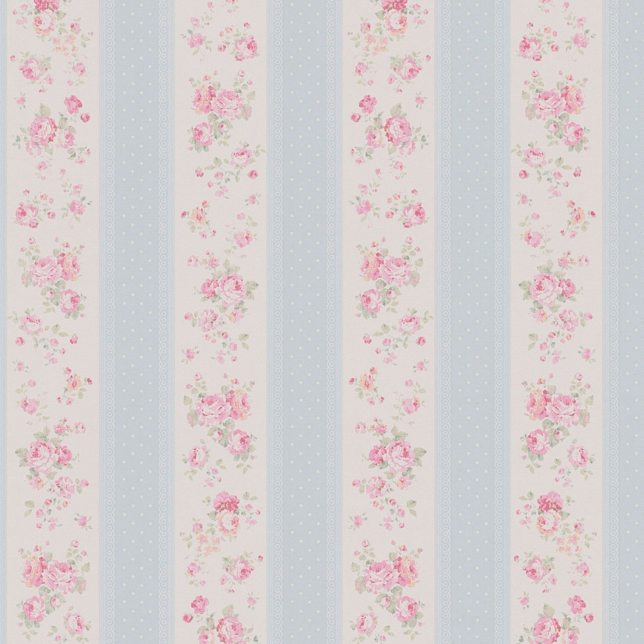 MC61051 Vintage Rose Stripe Motif Maison Charme Wallpaper By Galerie