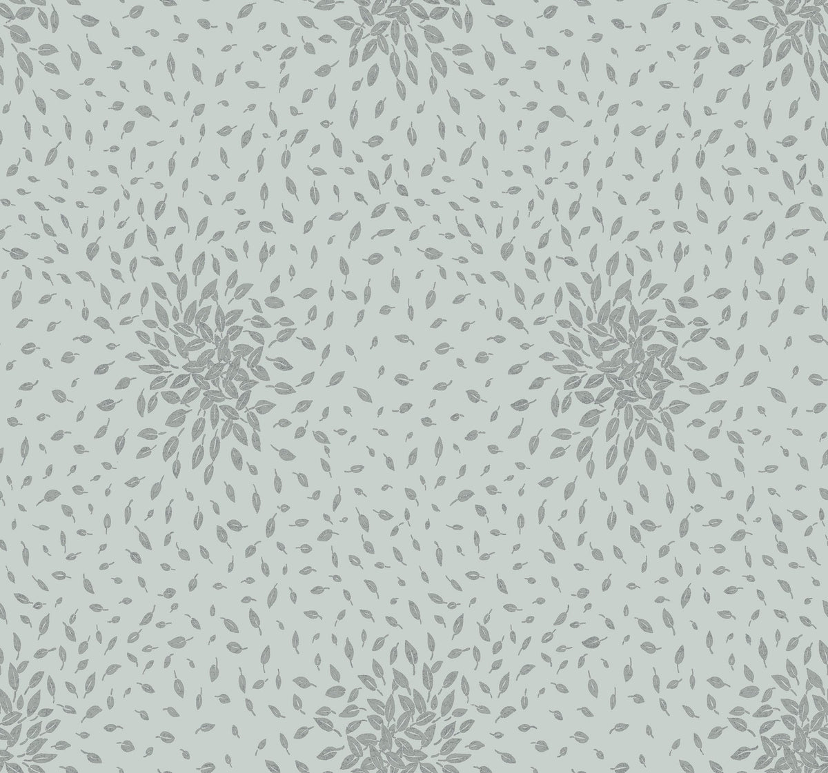 MD7101 Petite Leaves Spa & Silver Modern Metals Wallpaper by York Wallcoverings