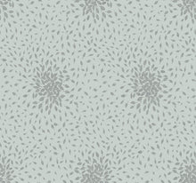 MD7101 Petite Leaves Spa & Silver Modern Metals Wallpaper by York Wallcoverings