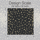 MD7102 Petite Leaves Black & Gold Modern Metals Wallpaper by York Wallcoverings