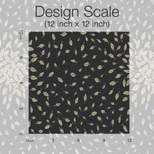 MD7102 Petite Leaves Black & Gold Modern Metals Wallpaper by York Wallcoverings