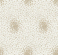 Petite Leaves Cream & Gold Modern Metals Wallpaper by York Wallcoverings