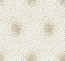 MD7103 Petite Leaves Cream & Gold Modern Metals Wallpaper by York Wallcoverings