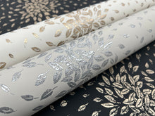 MD7105 Petite Leaves Beige & Silver Modern Metals Wallpaper by York Wallcoverings