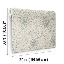 MD7105 Petite Leaves Beige & Silver Modern Metals Wallpaper by York Wallcoverings