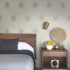 MD7105 Petite Leaves Beige & Silver Modern Metals Wallpaper by York Wallcoverings