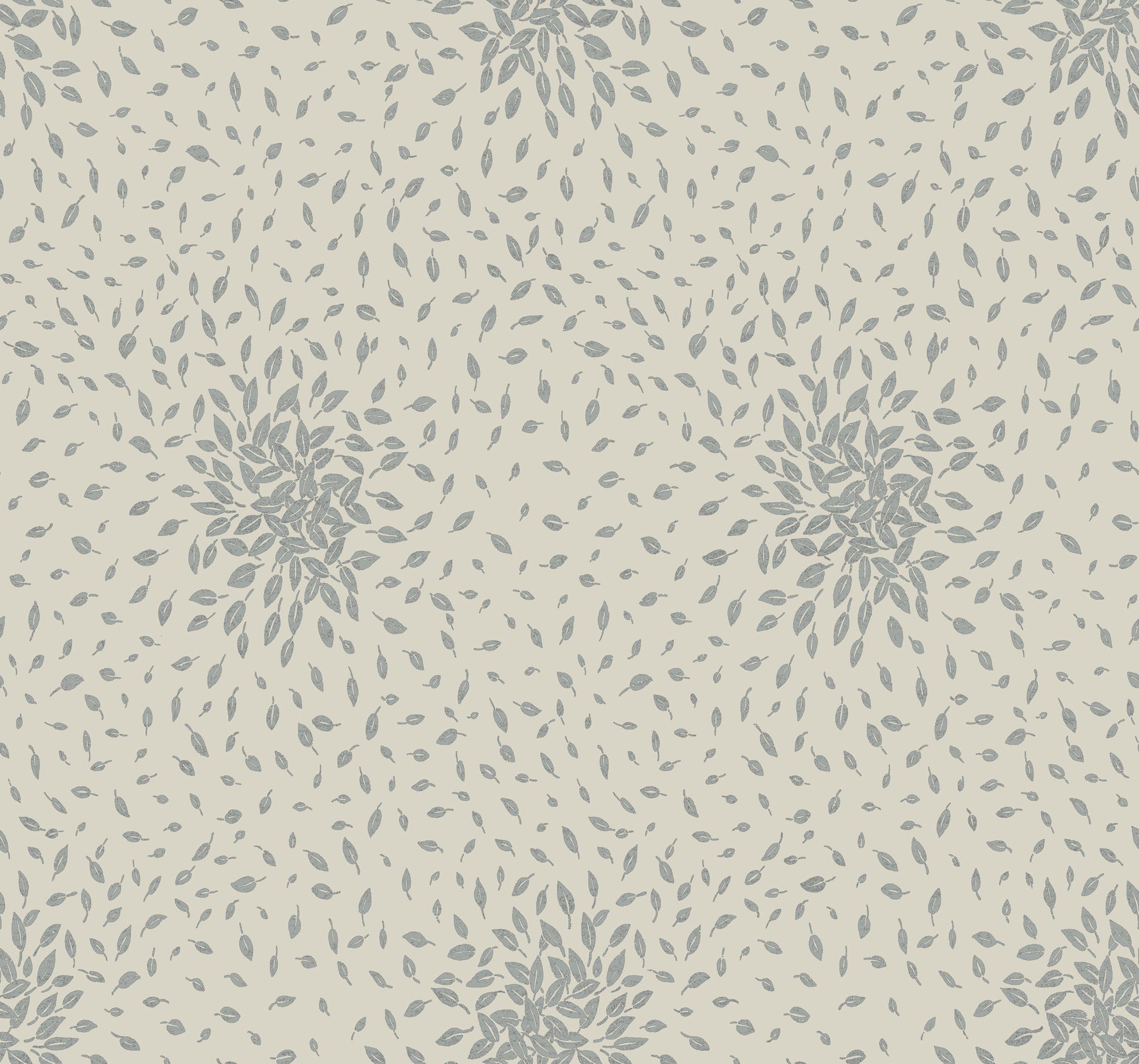 MD7105 Petite Leaves Beige & Silver Modern Metals Wallpaper by York Wallcoverings