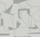 MD7111 Abstract Geo Fog & Silver Modern Metals Wallpaper by York Wallcoverings