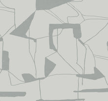 MD7111 Abstract Geo Fog & Silver Modern Metals Wallpaper by York Wallcoverings