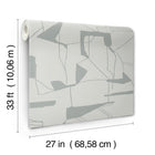 MD7111 Abstract Geo Fog & Silver Modern Metals Wallpaper by York Wallcoverings