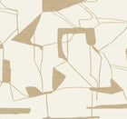 MD7113 Abstract Geo Cream & Gold Modern Metals Wallpaper by York Wallcoverings