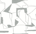 MD7114 Abstract Geo White & Silver Modern Metals Wallpaper by York Wallcoverings