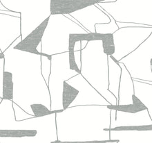 MD7114 Abstract Geo White & Silver Modern Metals Wallpaper by York Wallcoverings