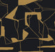 Abstract Geo Black & Gold Modern Metals Wallpaper by York Wallcoverings