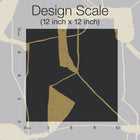 MD7115 Abstract Geo Black & Gold Modern Metals Wallpaper by York Wallcoverings