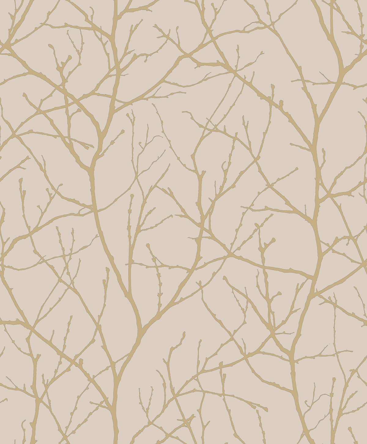 MD7122 Trees Silhouette Beige & Gold Modern Metals Wallpaper by York Wallcoverings