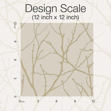 MD7122 Trees Silhouette Beige & Gold Modern Metals Wallpaper by York Wallcoverings