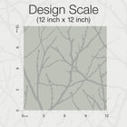MD7124 Trees Silhouette Eucalyptus & Silver Modern Metals Wallpaper by York Wallcoverings
