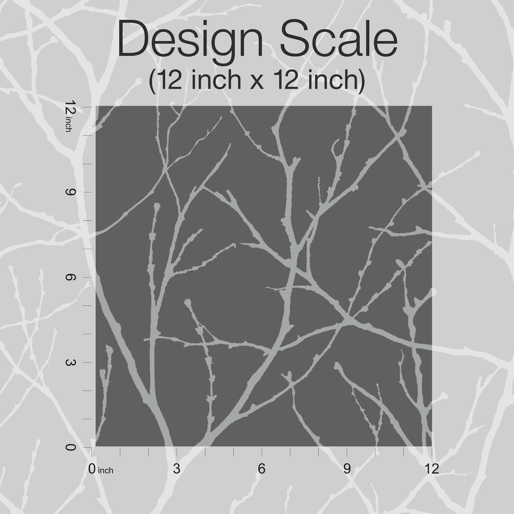 MD7125 Trees Silhouette Charcoal & Silver Modern Metals Wallpaper by York Wallcoverings