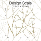 MD7126 Trees Silhouette White & Gold Modern Metals Wallpaper by York Wallcoverings
