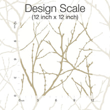 MD7126 Trees Silhouette White & Gold Modern Metals Wallpaper by York Wallcoverings