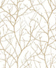 Trees Silhouette White & Gold Modern Metals Wallpaper by York Wallcoverings