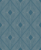 MD7131 Harlowe Blue & Silver Modern Metals Wallpaper by York Wallcoverings