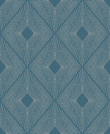 MD7131 Harlowe Blue & Silver Modern Metals Wallpaper by York Wallcoverings
