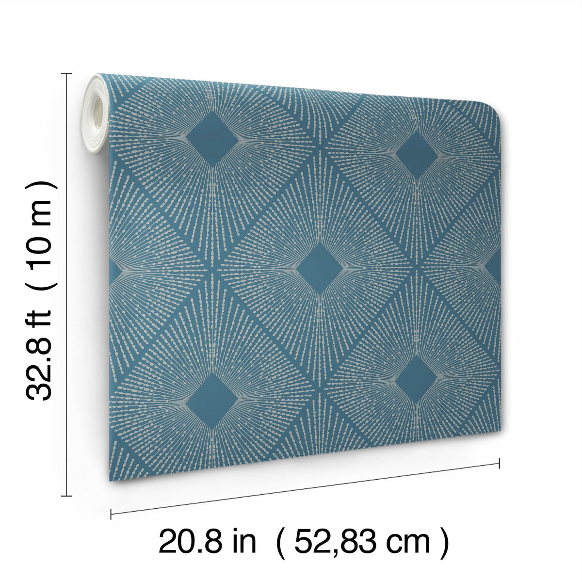 MD7131 Harlowe Blue & Silver Modern Metals Wallpaper by York Wallcoverings