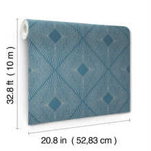 MD7131 Harlowe Blue & Silver Modern Metals Wallpaper by York Wallcoverings