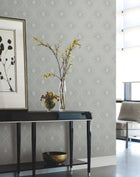 MD7132 Harlowe Light Grey & Silver Modern Metals Wallpaper by York Wallcoverings
