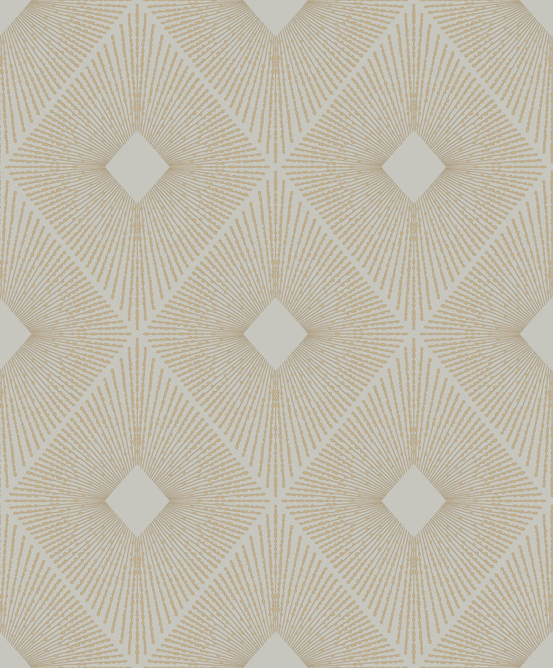 MD7133 Harlowe Warm Grey & Gold Modern Metals Wallpaper by York Wallcoverings