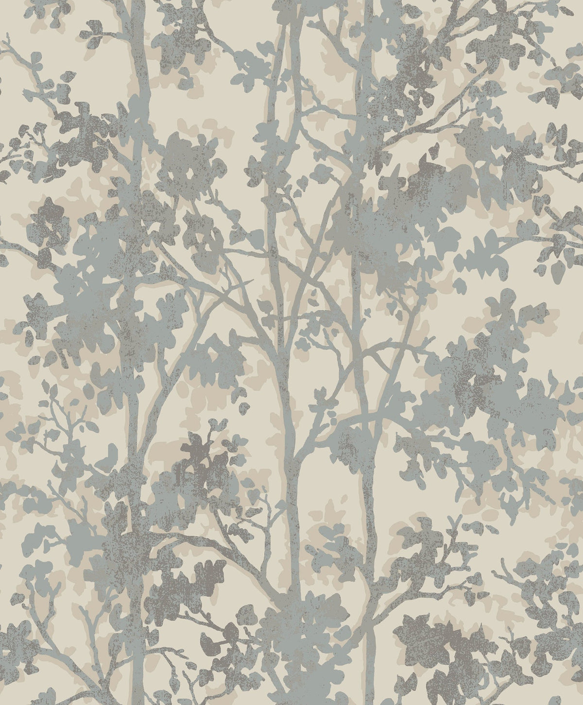 MD7141 Shimmering Foliage Cream & Silver Modern Metals Wallpaper by York Wallcoverings