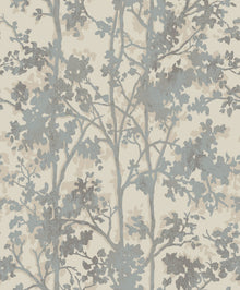 MD7141 Shimmering Foliage Cream & Silver Modern Metals Wallpaper by York Wallcoverings
