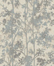 Shimmering Foliage Cream & Silver Modern Metals Wallpaper by York Wallcoverings