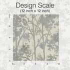 MD7141 Shimmering Foliage Cream & Silver Modern Metals Wallpaper by York Wallcoverings