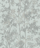 MD7142 Shimmering Foliage Spa & Silver Modern Metals Wallpaper by York Wallcoverings