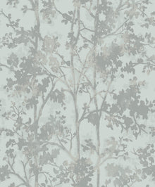 MD7142 Shimmering Foliage Spa & Silver Modern Metals Wallpaper by York Wallcoverings