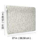 MD7151 Metallic Cascade Cream & Silver Modern Metals Wallpaper by York Wallcoverings