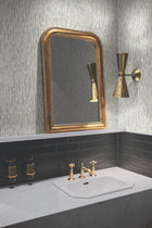 MD7151 Metallic Cascade Cream & Silver Modern Metals Wallpaper by York Wallcoverings